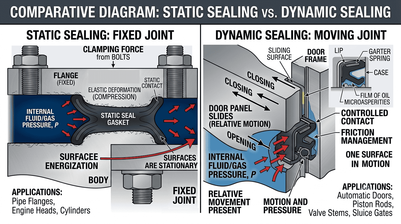 Read more about the article Static vs. Dynamic Sealing with Rubber Gaskets