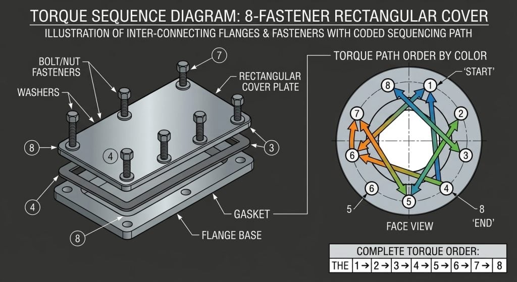 torque sequence for rectangular flanges